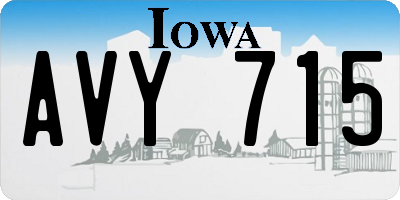 IA license plate AVY715