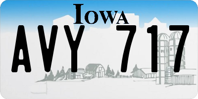 IA license plate AVY717
