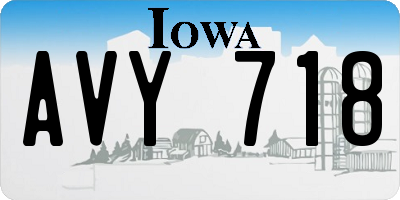 IA license plate AVY718