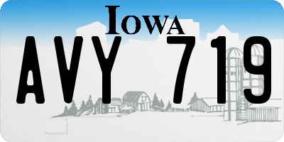 IA license plate AVY719