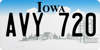 IA license plate AVY720