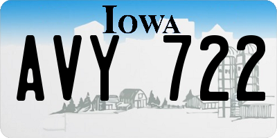 IA license plate AVY722