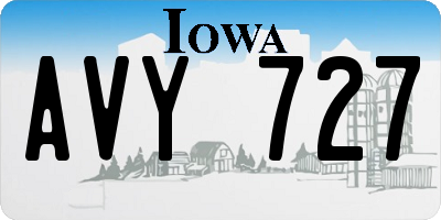 IA license plate AVY727