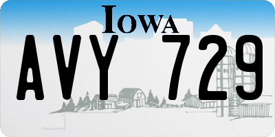 IA license plate AVY729