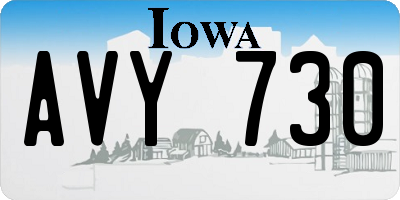 IA license plate AVY730