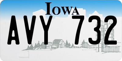 IA license plate AVY732