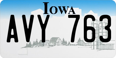 IA license plate AVY763
