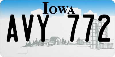 IA license plate AVY772