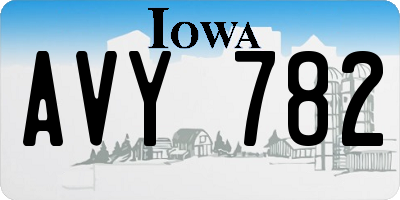 IA license plate AVY782