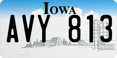 IA license plate AVY813