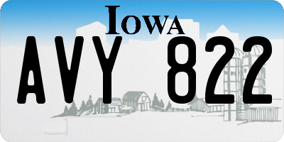 IA license plate AVY822