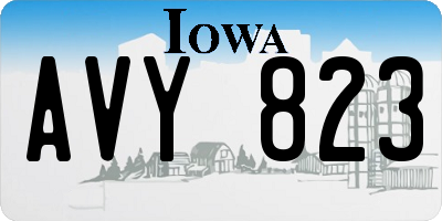 IA license plate AVY823