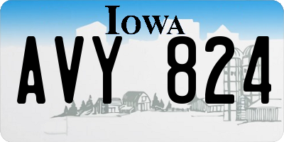 IA license plate AVY824
