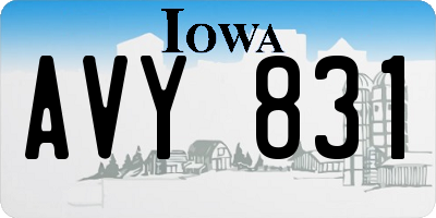 IA license plate AVY831