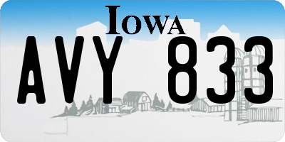 IA license plate AVY833