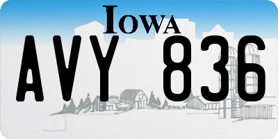 IA license plate AVY836