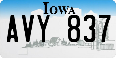 IA license plate AVY837