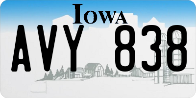 IA license plate AVY838