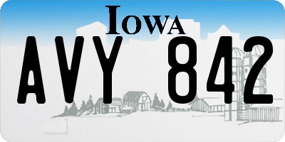 IA license plate AVY842
