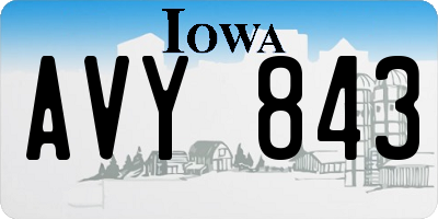 IA license plate AVY843