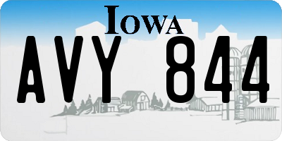 IA license plate AVY844