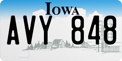 IA license plate AVY848