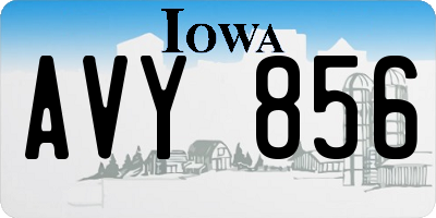 IA license plate AVY856