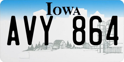 IA license plate AVY864