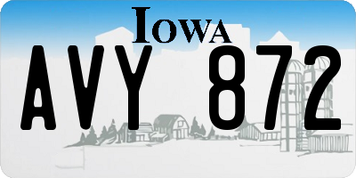 IA license plate AVY872