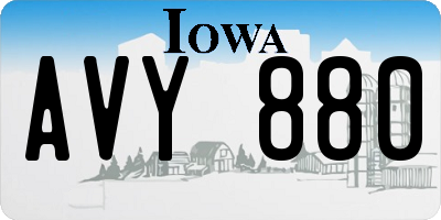 IA license plate AVY880