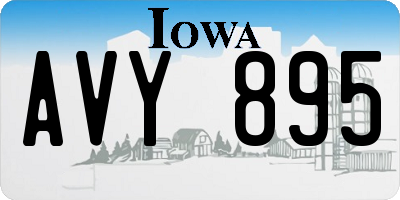 IA license plate AVY895