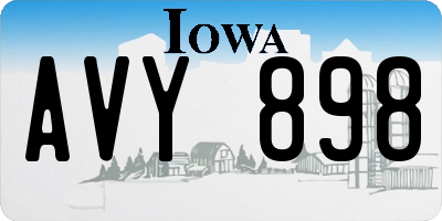 IA license plate AVY898