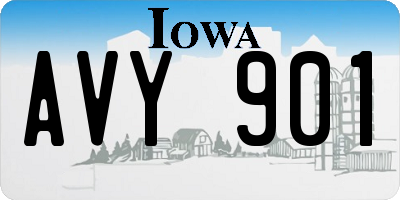 IA license plate AVY901