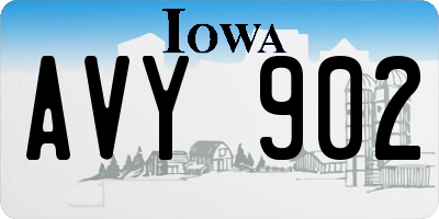 IA license plate AVY902