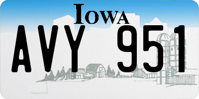 IA license plate AVY951