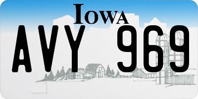 IA license plate AVY969