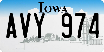 IA license plate AVY974