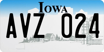 IA license plate AVZ024
