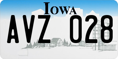 IA license plate AVZ028