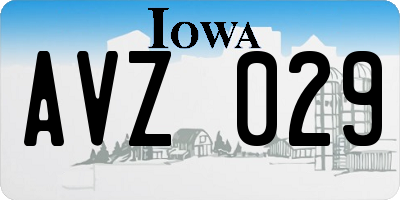 IA license plate AVZ029
