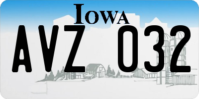 IA license plate AVZ032