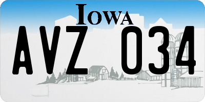 IA license plate AVZ034