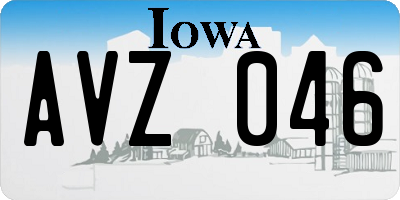 IA license plate AVZ046
