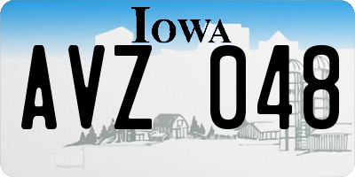 IA license plate AVZ048