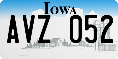 IA license plate AVZ052