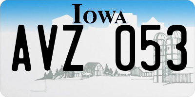 IA license plate AVZ053