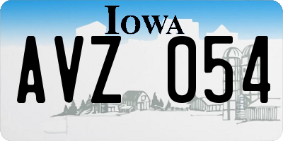 IA license plate AVZ054