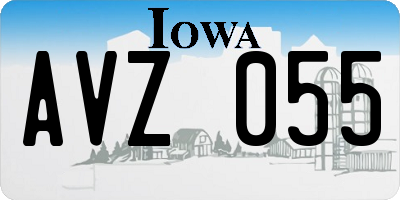 IA license plate AVZ055