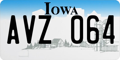 IA license plate AVZ064