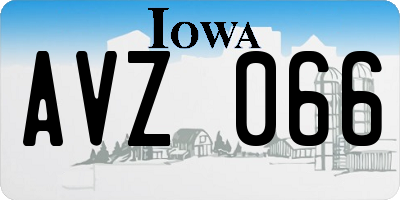 IA license plate AVZ066